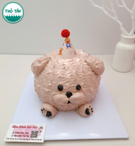 Bánh Kem dành cho bé gái gấu nâu đáng yêu 