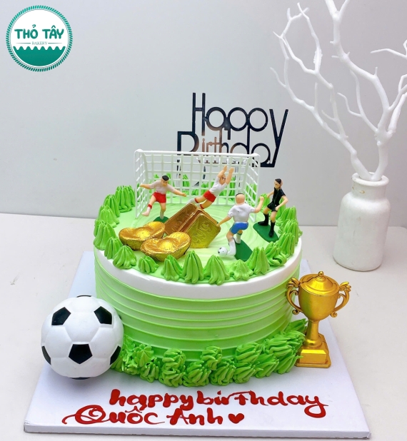 Bánh Kem Cho Bé Trai yêu thích bóng đá hot 