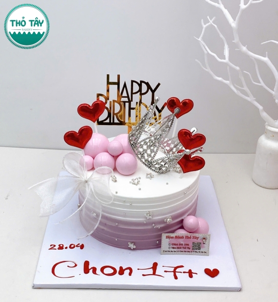 Bánh Kem chúc mừng sinh nhật bạn 17 tuổi 