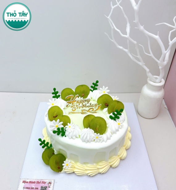 Bánh Kem trái cây mix nho xanh hot 