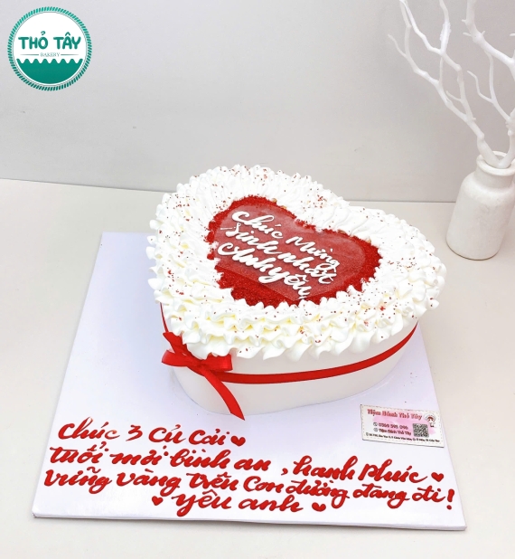 Bánh Kem trái tim viết lời chúc hot 