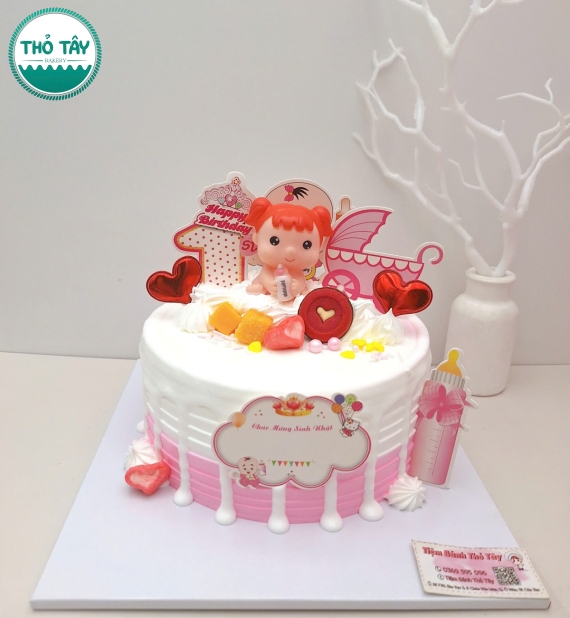 Bánh Kem dành cho bé gái trang trí công chúa lên 4 tuổi 