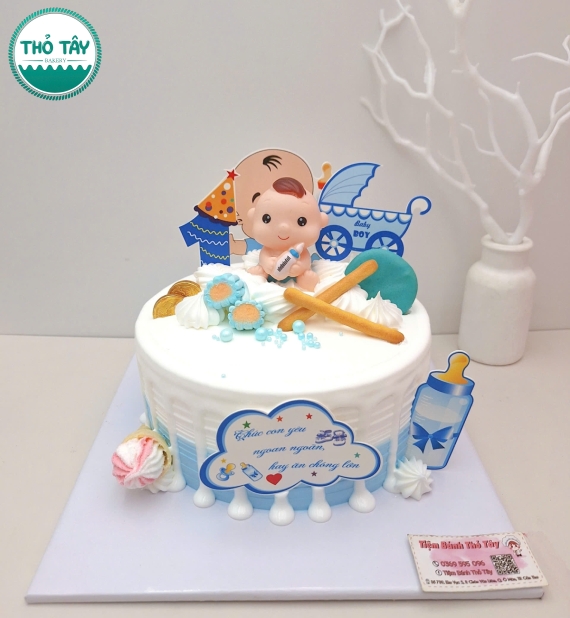 Bánh Kem Cho Bé Trai lên 1 tuổi 