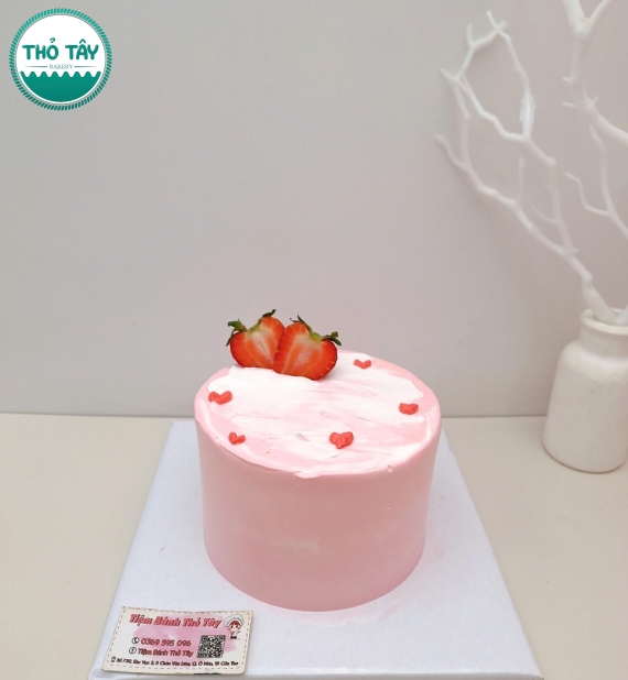 Bánh Kem Trái Cây tone hồng siêu hot 