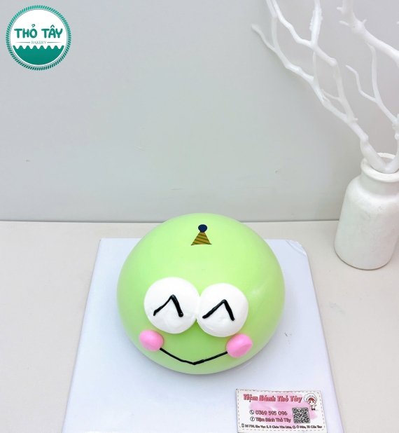Bánh kem tạo hình chú ếch đáng yêu 