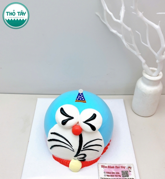 Bánh kem tạo hình Đô rê mon dễ thương 