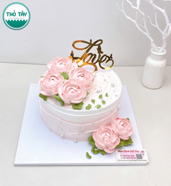 Bánh Kem bắt hoa tặng mẹ yêu 