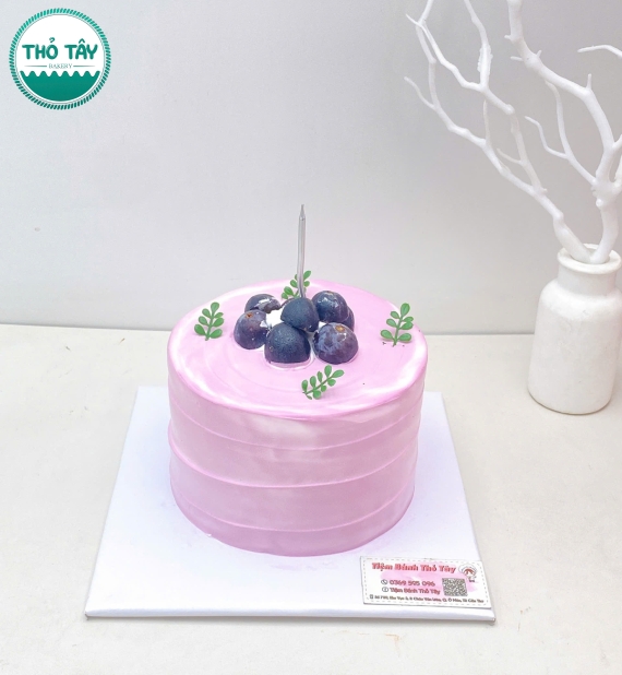Bánh Kem Hàn Quốc tone tím làm theo yêu cầu 
