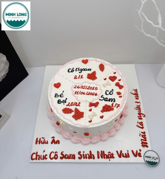 Bánh Kem tone hồng tặng cô yêu 
