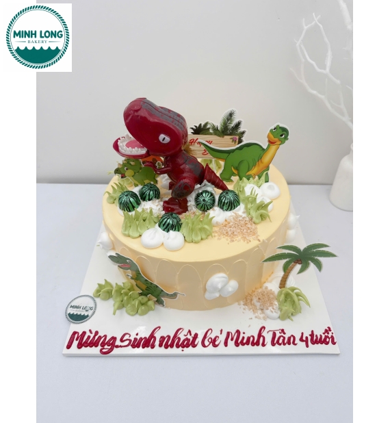 Bánh Kem dành cho bé trai lên 4 tuổi yêu thích khủng long 