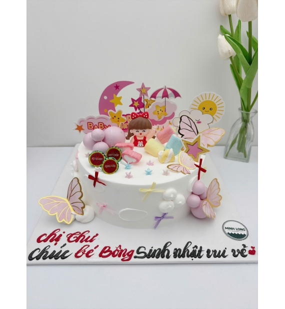 Bánh kem dành cho bé gái lên 14 tuổi làm theo yêu cầu 