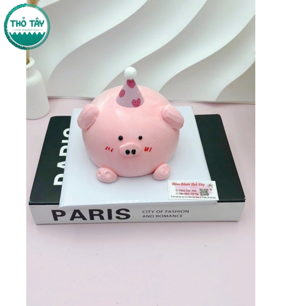 Bánh kem dành cho bé gái tạo hình bé heo xinh xắn