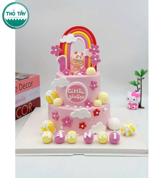 Top mẫu bánh fondant thôi nôi Cần Thơ – Sang trọng, đáng yêu, đặt liền tay!