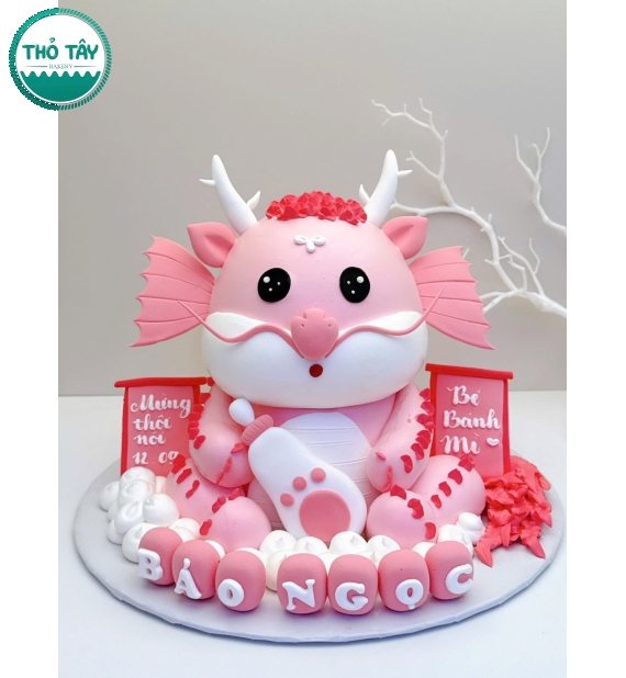 Bánh Kem thôi nôi dành cho bé gái tone hồng 