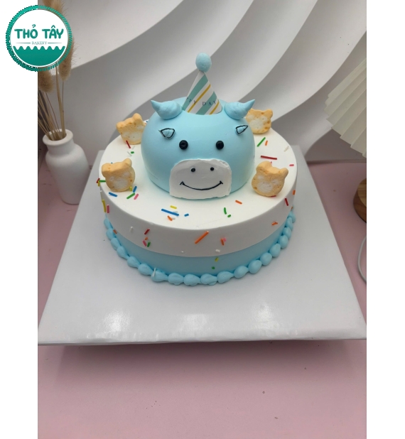 Bánh kem hàn quốc tone xanh