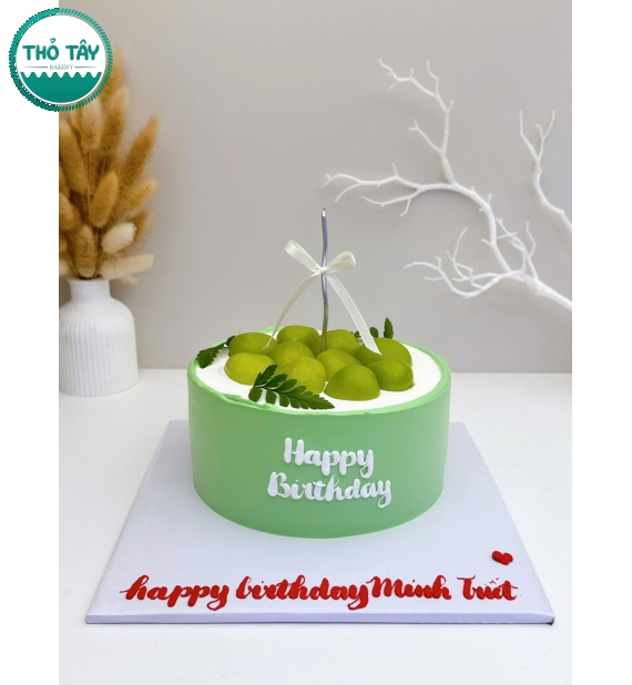 Bánh kem hàn quốc tone xanh-mẫu bánh hot trend tại Cần Thơ