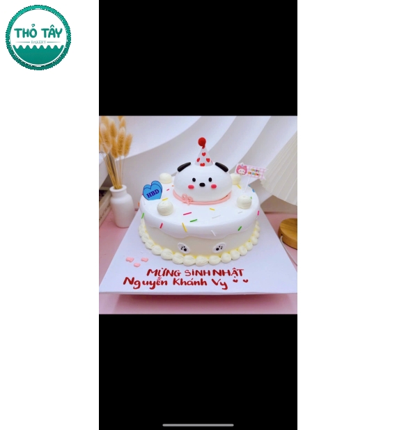 Bánh kem hàn quốc tone hồng đáng yêu tạo hình theo yêu cầu