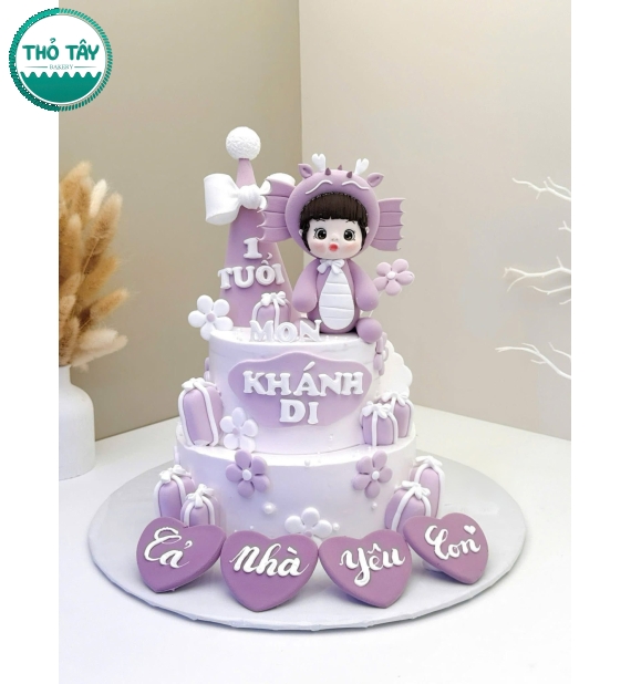 Bánh Kem thôi dành cho bé gái vip tone tím