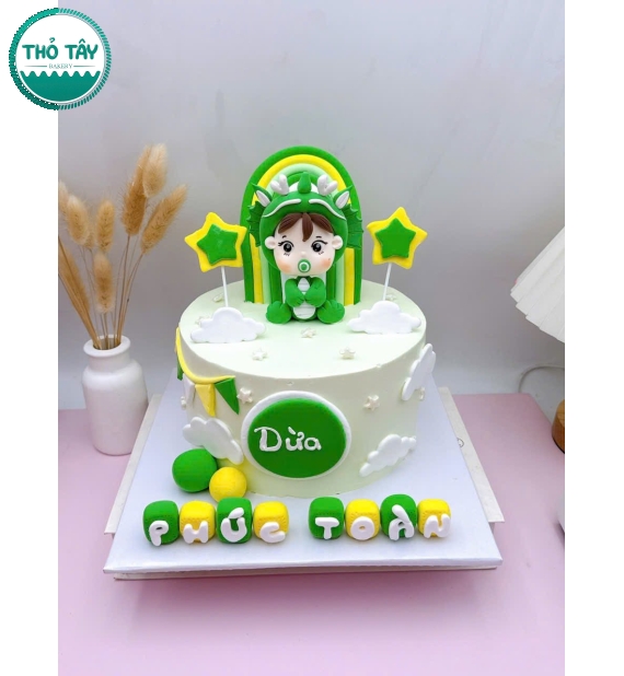 Bánh kem thôi nôi dành cho bé trai -bánh kem ngon cần thơ online