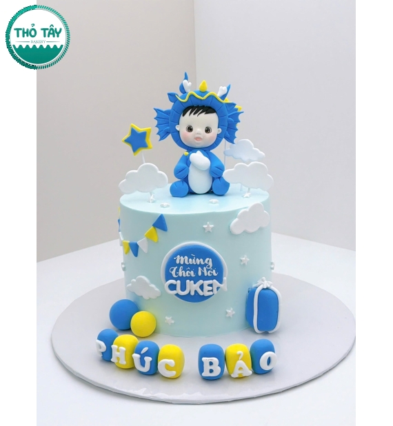 Bánh Kem Thôi Nôi Cho Bé Trai 1 Tuổi Dễ Thương Năm 2025