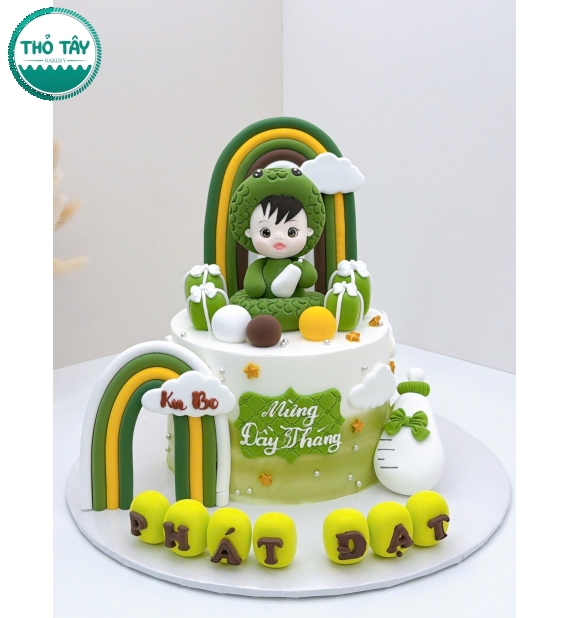 Bánh kem thôi nôi dành cho bé trai tuổi rắn