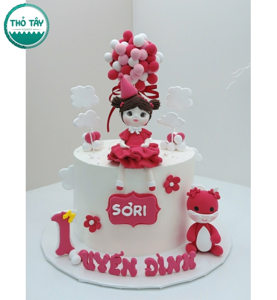 Bánh thôi nôi dành cho bé gái làm theo yêu cầu hot 2026