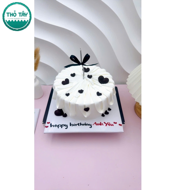 Bánh Kem tone trắng đen nỗi