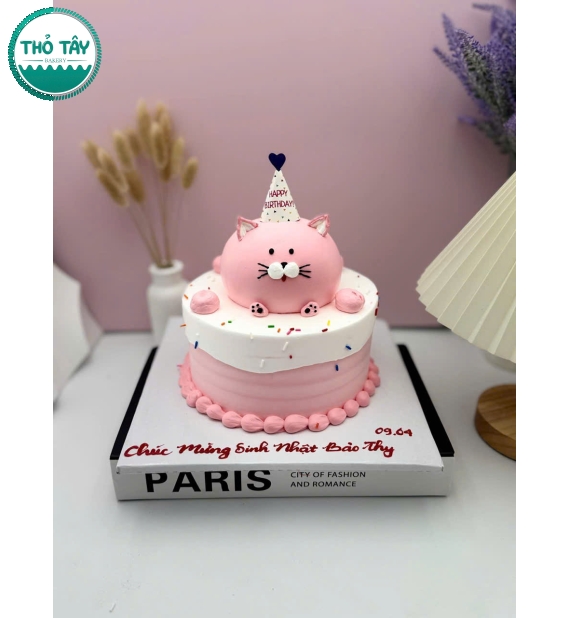 Bánh Kem hàn quốc chú gấu hồng xinh