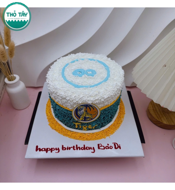 Bánh kem sinh nhật tạo hình 3d bia tiger