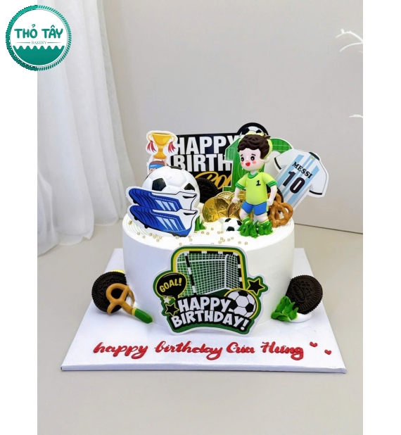Bánh kem chủ đề bóng đá cho bé trai - Tiệm bánh Thỏ Tây Cần Thơ