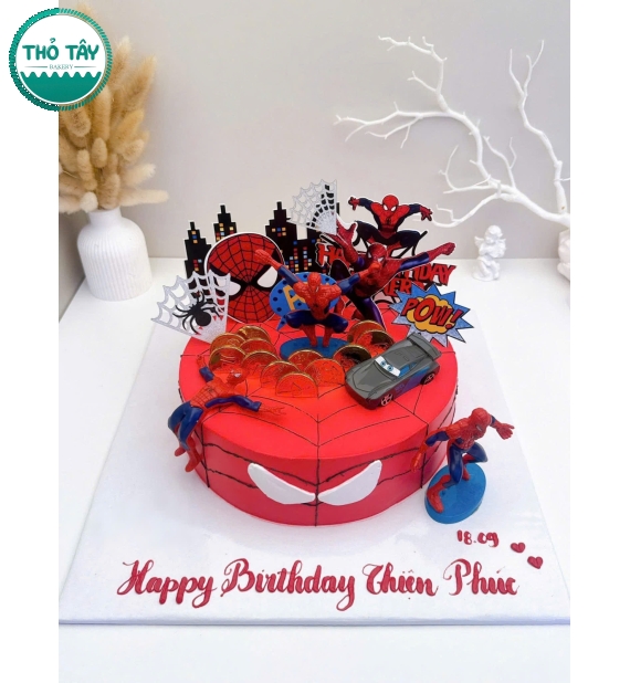 Bánh kem trang trí Người Nhện đẹp ở Cần Thơ