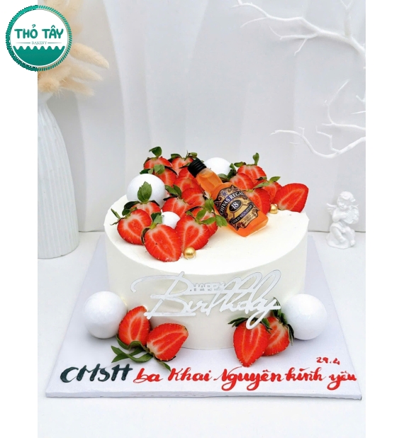 Mẫu bánh sinh nhật trái cây tặng sếp nam