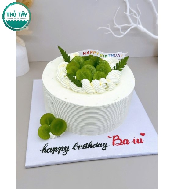 Mẫu bánh sinh nhật dành tặng ba yêu mix nho