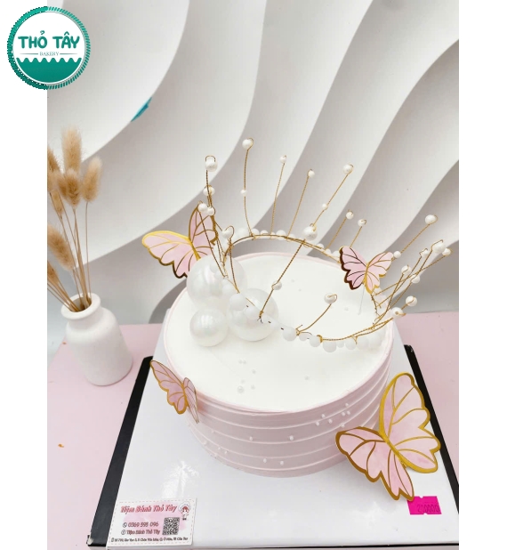 Bánh kem dành cho công chúa phụ kiện bling bling