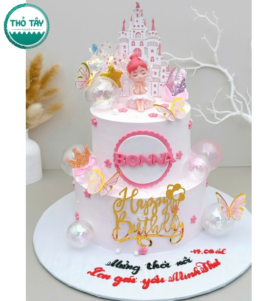 Bánh Kem dành bé gái 2 tầng giao ở Thới Hoà-quận ô môn