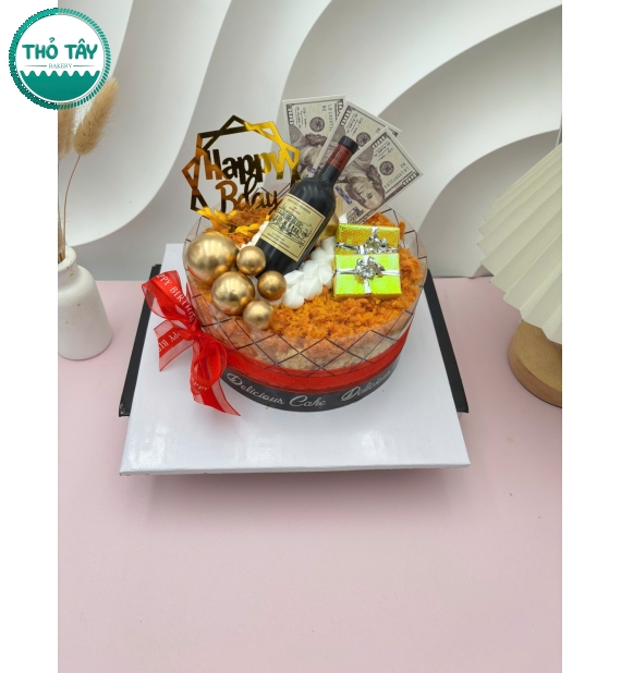 Bánh bông lan trứng muối tặng nam 