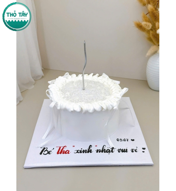 Bánh chúc mừng thổi kim tuyến bling bling hot 2025