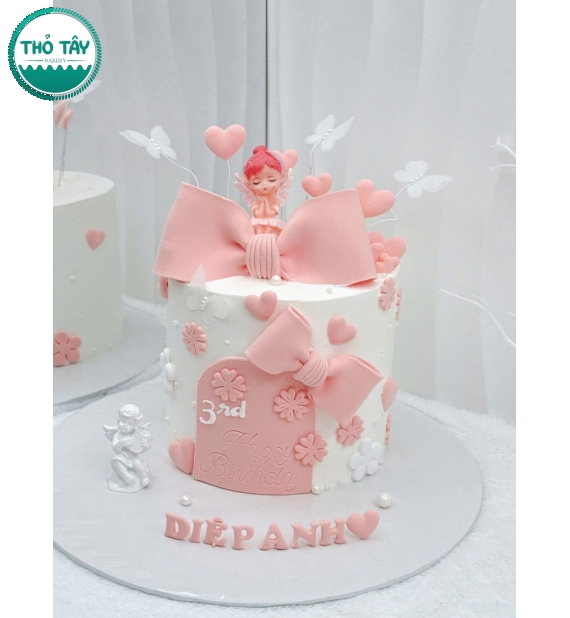 Bánh Kem thôi nôi dành cho bé gái làm theo yêu cầu