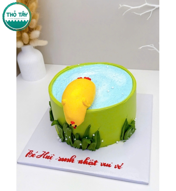 Bánh kem hàn quốc kèm vịt nhỏ 