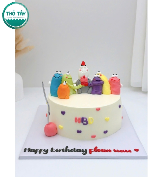 Bánh kem style Hàn cục phân dễ thương hội bạn thân