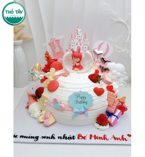 Bánh kem hủ tiền dành cho bé gái