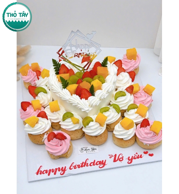 Bánh Kem trái cây kèm su dai mừng sinh nhật
