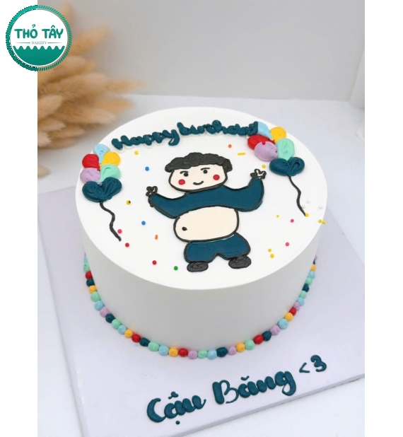 Bánh kem style hàn quốc vẻ hình chibi nhây bựa