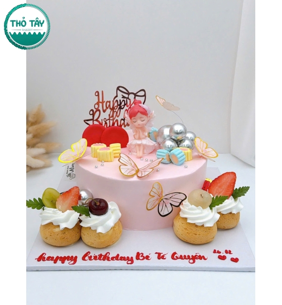 Bánh kem dành cho bé gái kèm sét bánh su dai