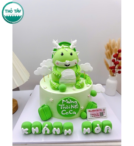 Bánh thôi nôi tạo hình rồng 3d tại Thỏ Tây