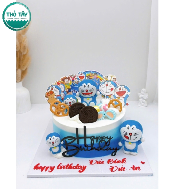 Bánh kem đô rê mon dành cho bé trai