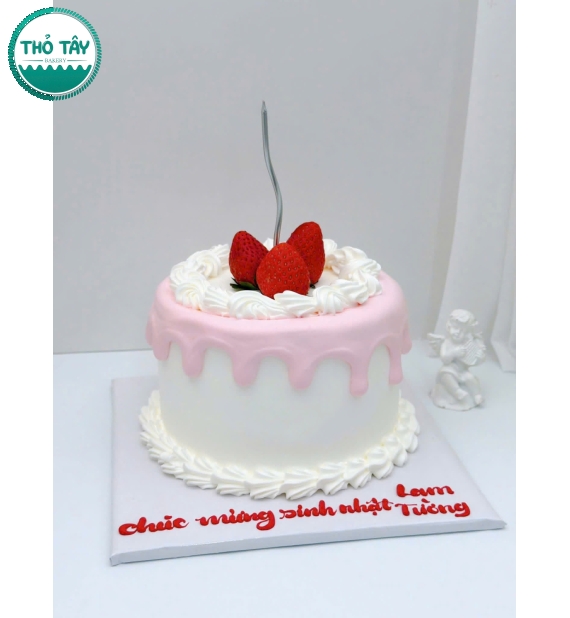 Bánh Kem tone hồng trái tim tại Thỏ Tây