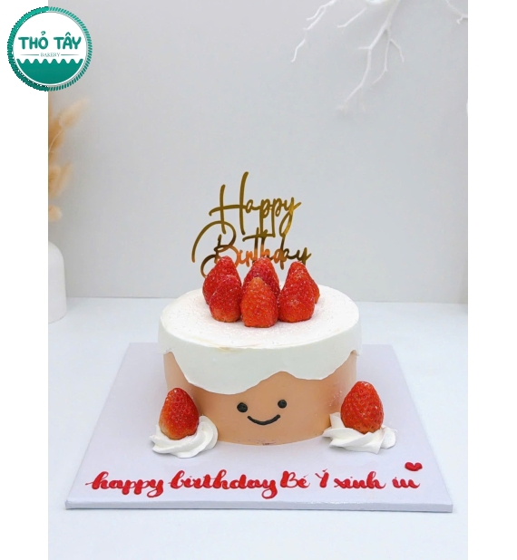 Bánh Kem trái cây tạo hình trang trí ly trà sữa