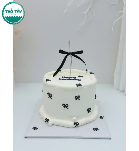 Bánh kem style hàn quốc dành vẻ hình nơ nhỏ xinh