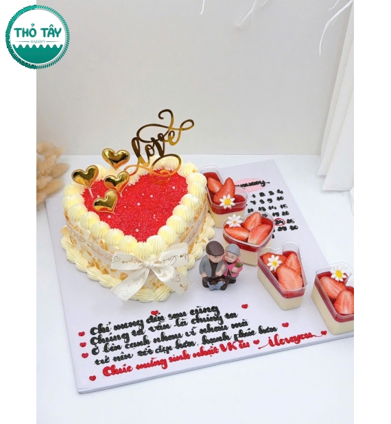 Bánh Kem hình trái tim tặng ngày valentine tại Cần Thơ